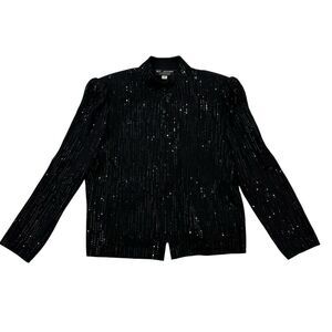 St. John Evening Black Sequined Jacket